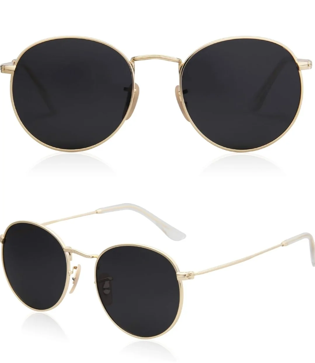 Small Round Polarized Sunglasses Unisex, Classic Vintage Retro image indicator(3)