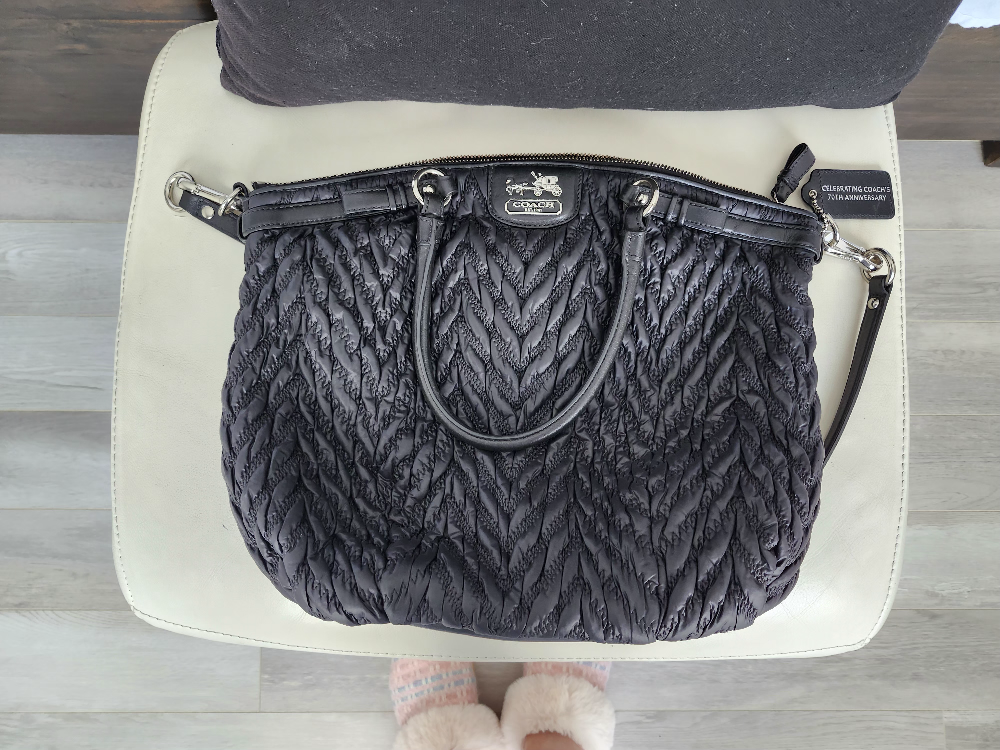 Coach Black Quilted Handbag