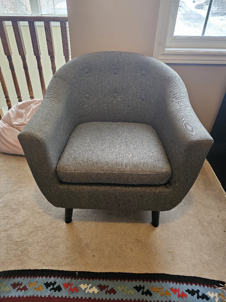 two gray chairs - photo 2