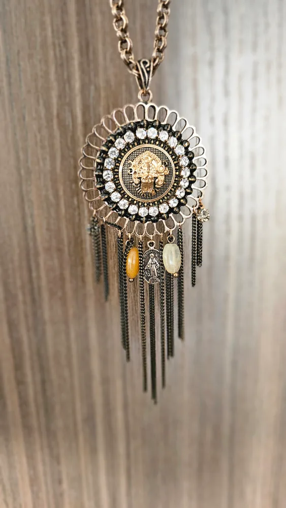 Gold and Black Statement Necklace, brand new image indicator(3)