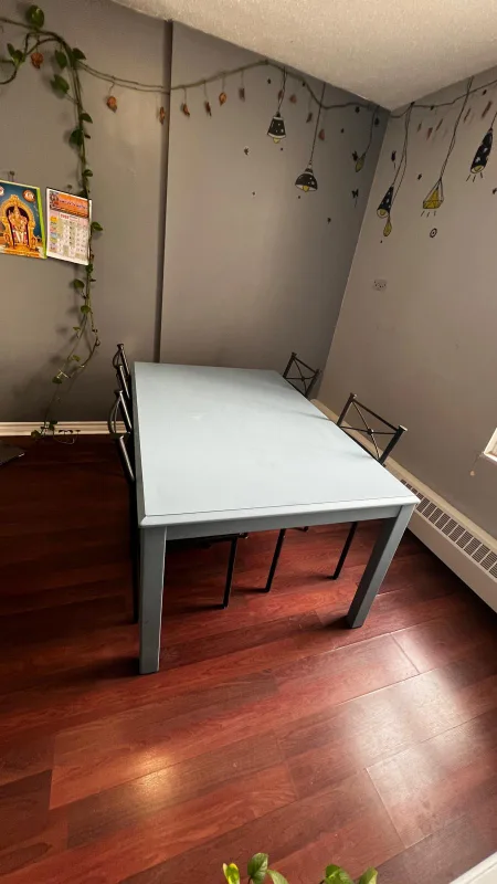 Dining Table Set - 4 Chairs, Light Blue image indicator(2)