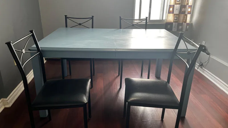 Dining Table Set - 4 Chairs, Light Blue image indicator(4)
