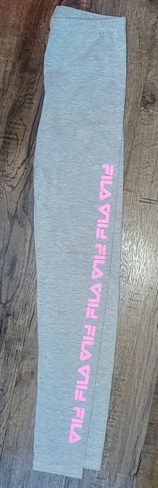 Fila Leggings Size X's grey with Fila in pink down the legs