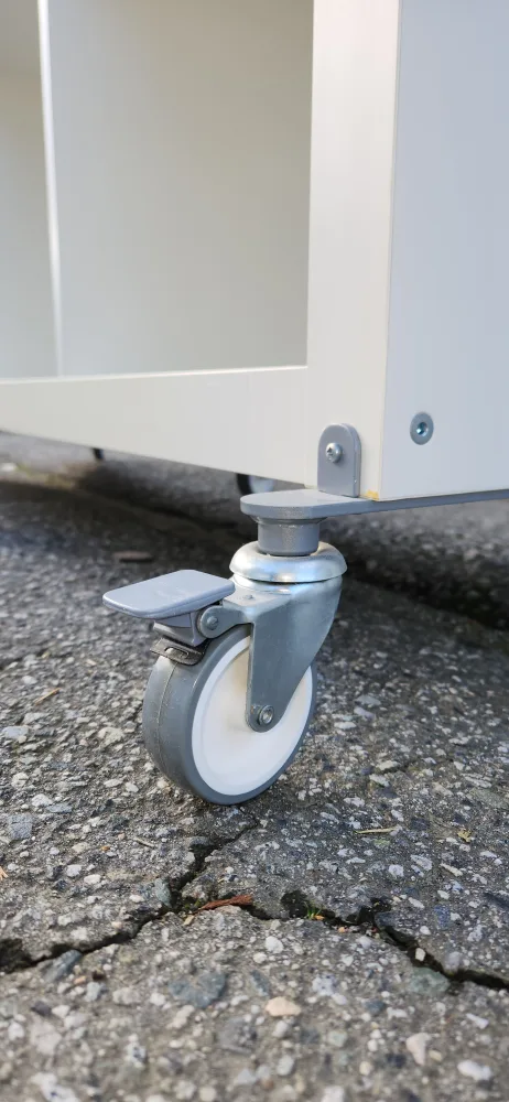 Ikea Kallax shelf unit TV stand on wheels image indicator(6)