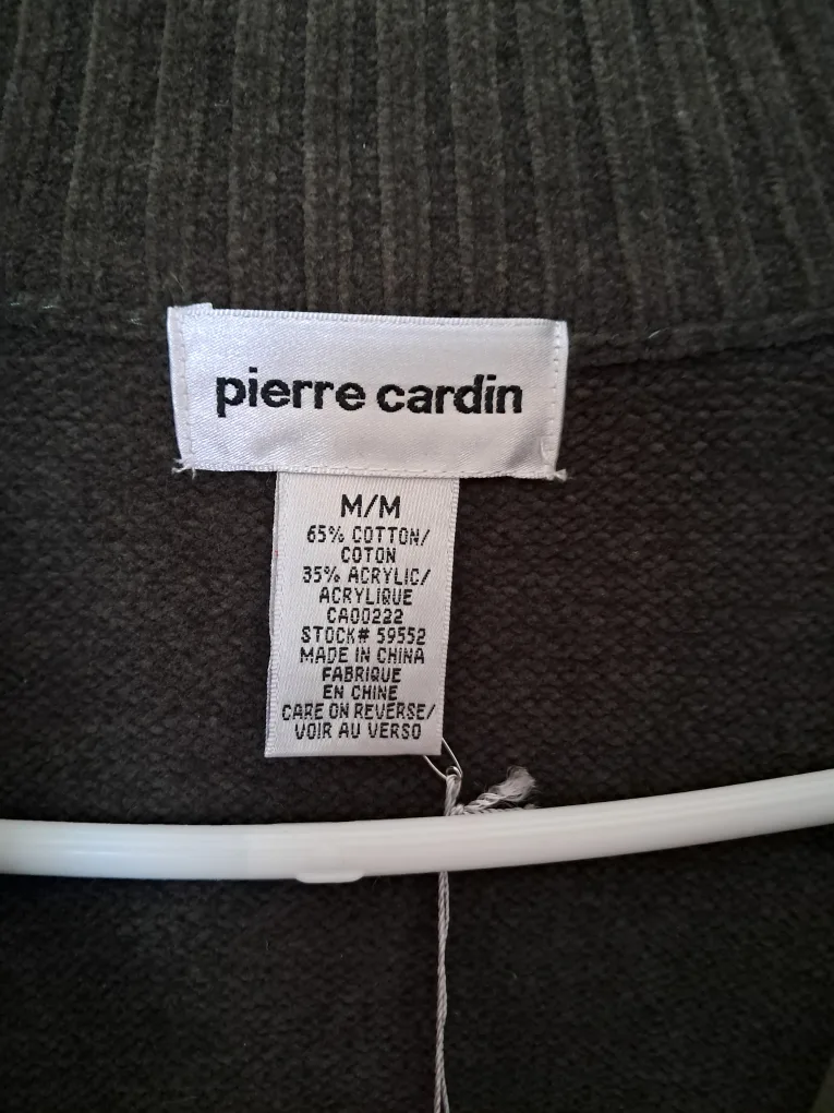 Pierre Cardin Olive Green Zip-Up Sweater image indicator(5)