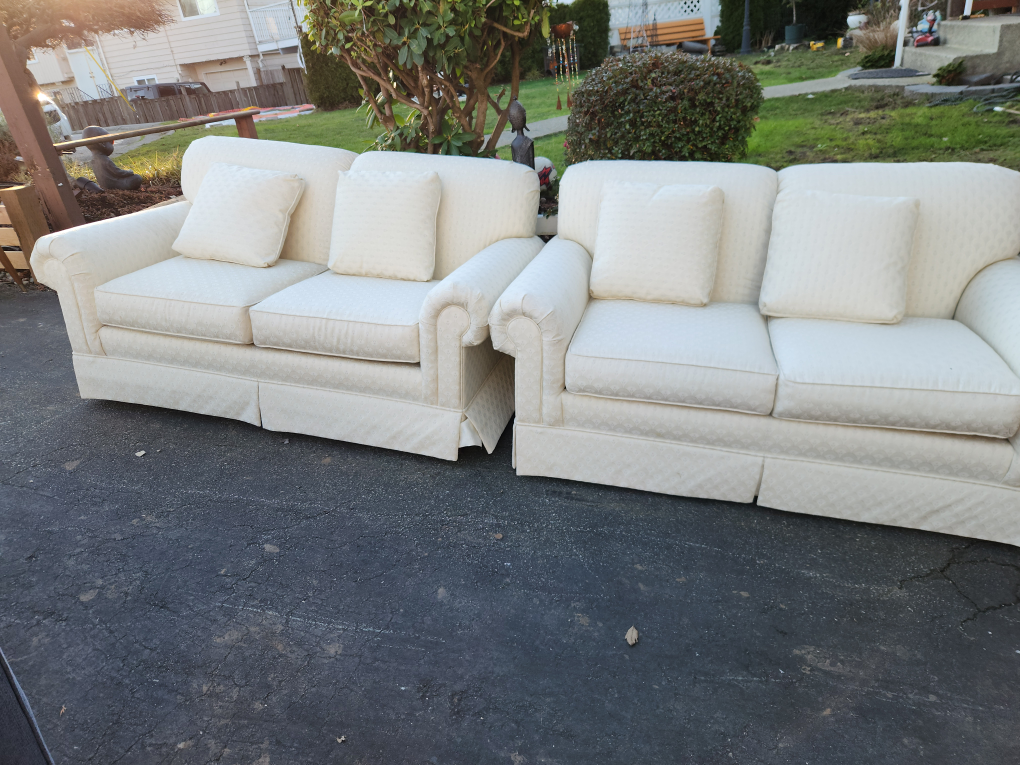 Vintage Off-White Sofa Set - photo 4