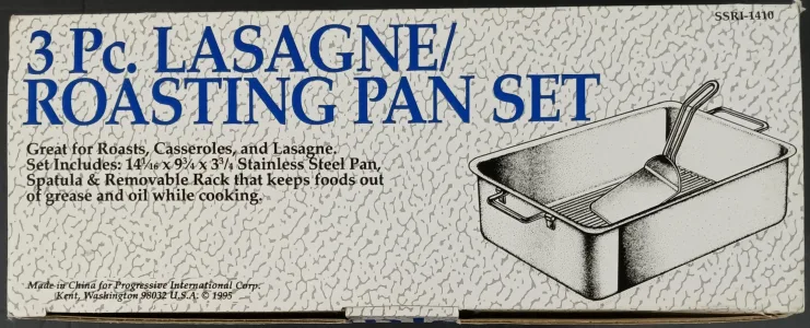 Progressive 3 Pc. Stainless Deep Lasagna Pan (Brand New) image indicator(3)