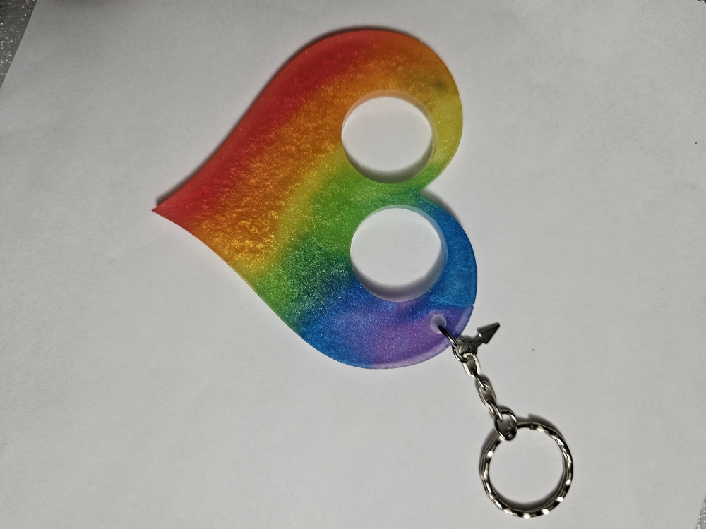 Rainbow Heart Keychain Self D🤺 Keyring - photo 2