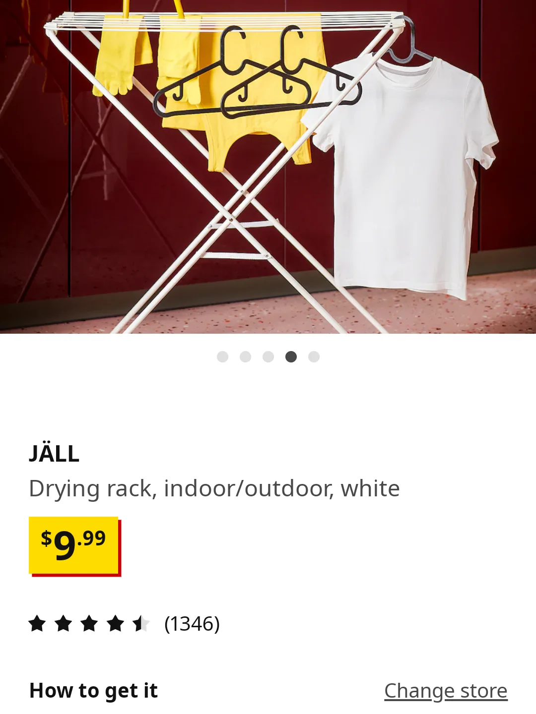 IKEA JÄLL Drying Rack - White image indicator(2)