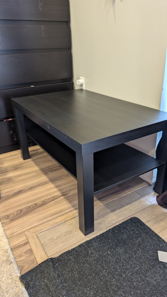 IKEA Lack Black Coffee Table with Shelf - photo 2