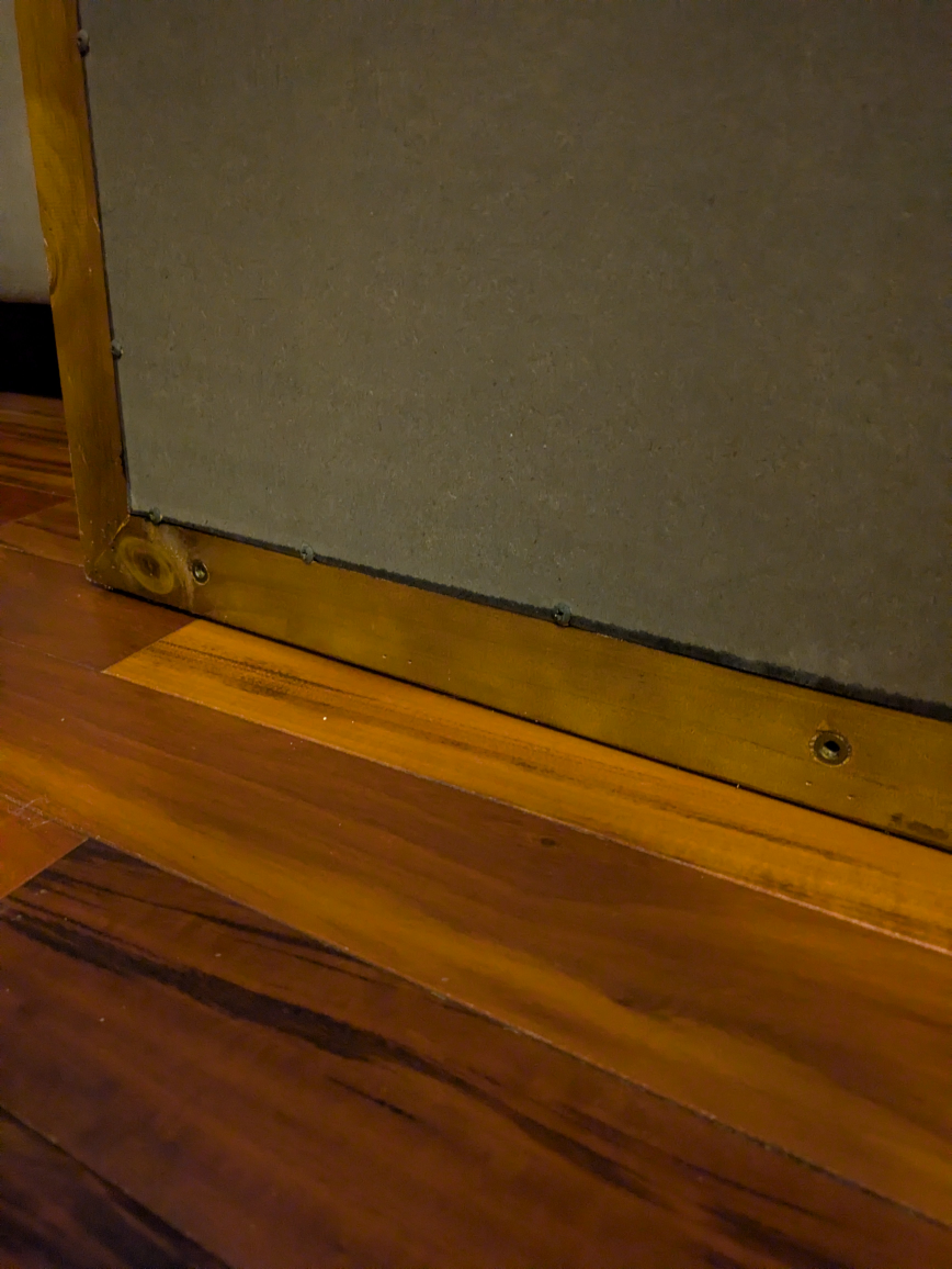 Large Square Wall Mirror with Dark Brown Frame - photo 4