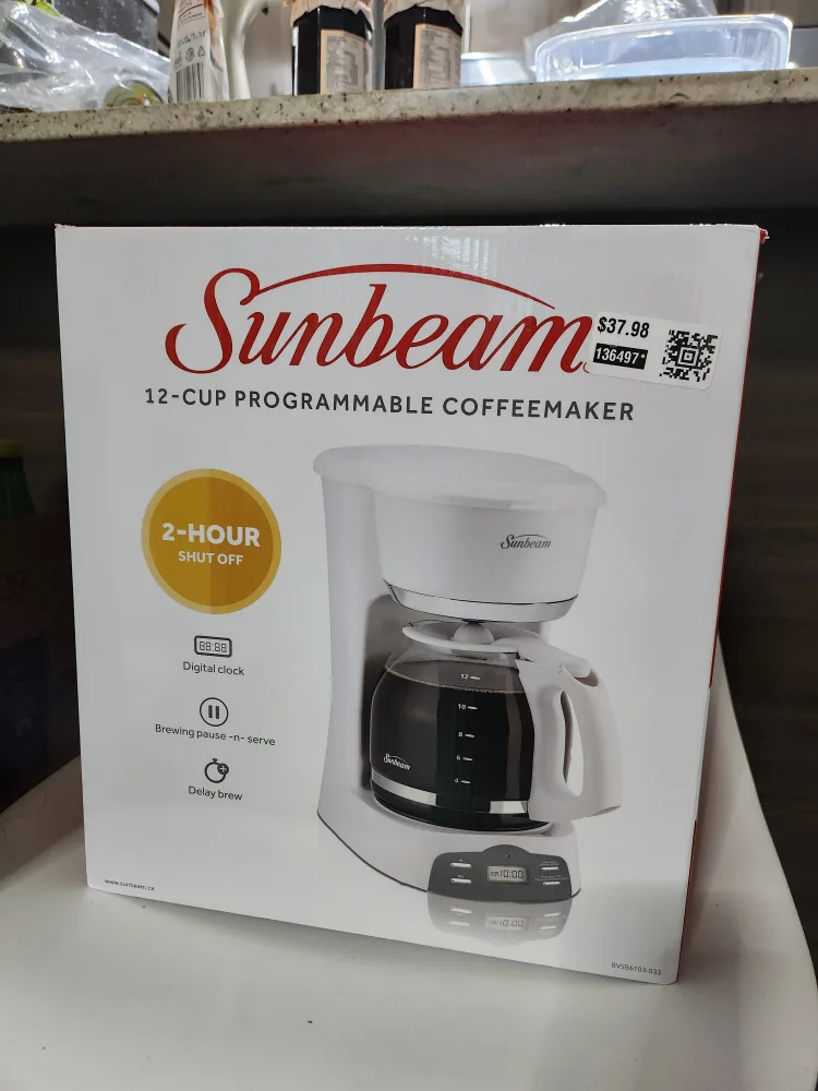 Sunbeam 12-Cup Programmable Coffee Maker thumbnail