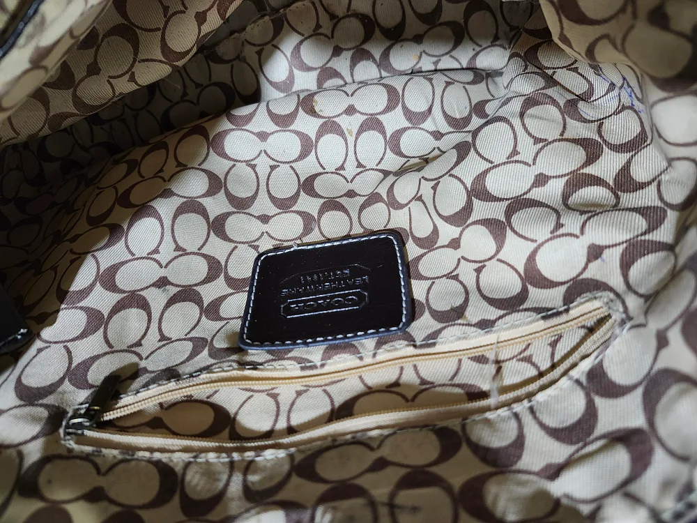 Coach Blue Denim Shoulder Bag image indicator(2)