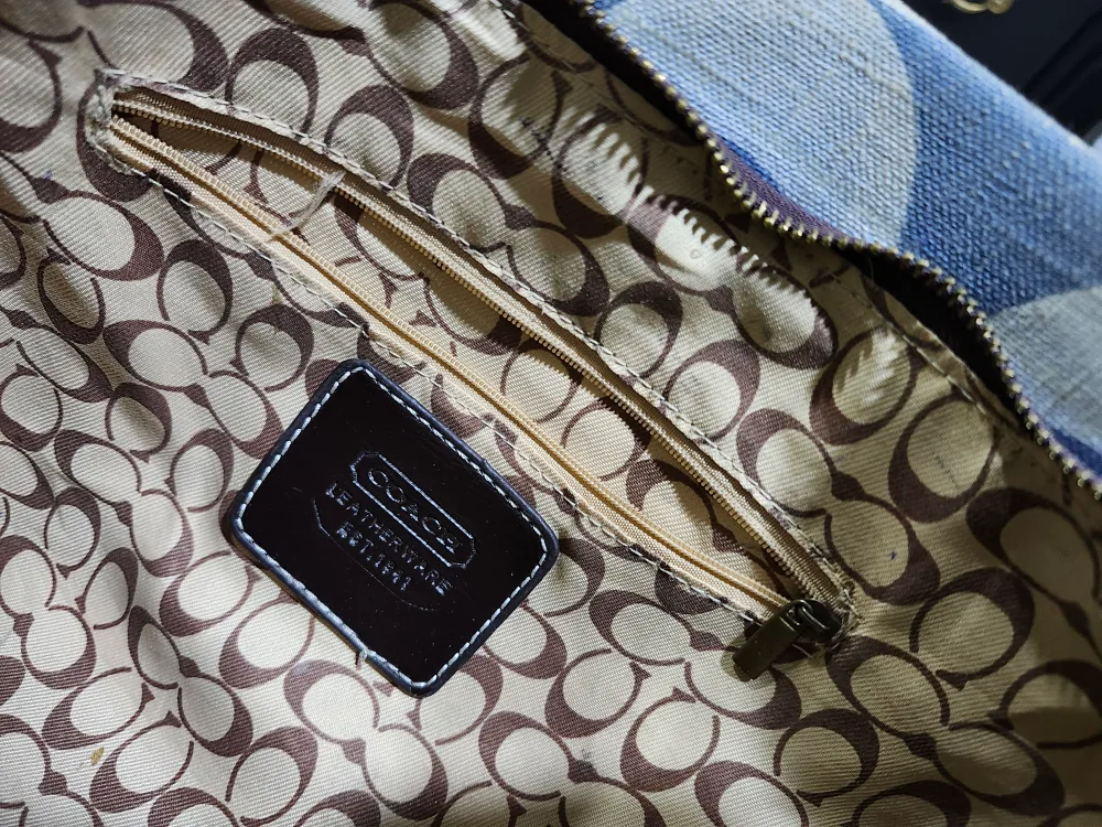 Coach Blue Denim Shoulder Bag image indicator(3)