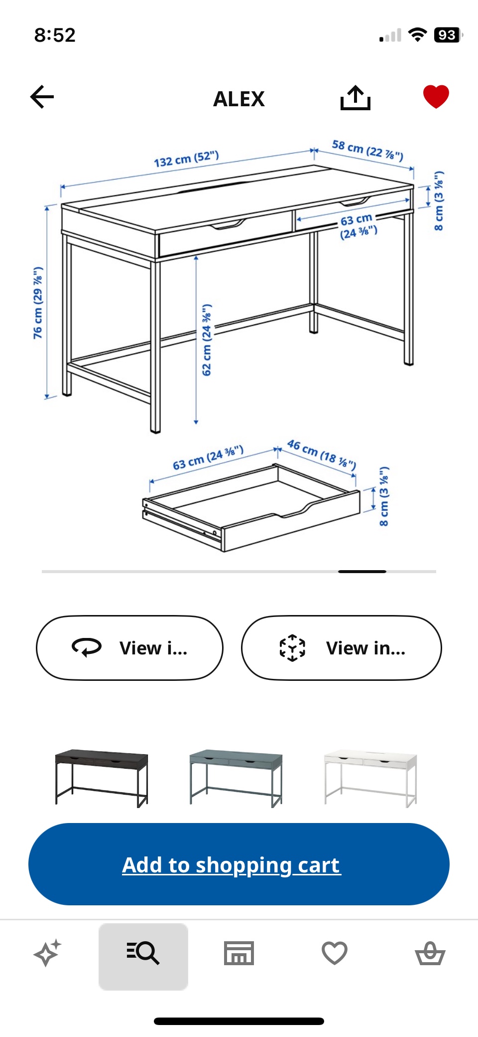 IKEA ALEX desk
