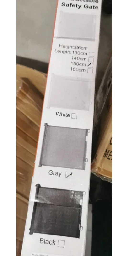 Retractable Safety Gate baby pets - Gray - 150cm image indicator(2)