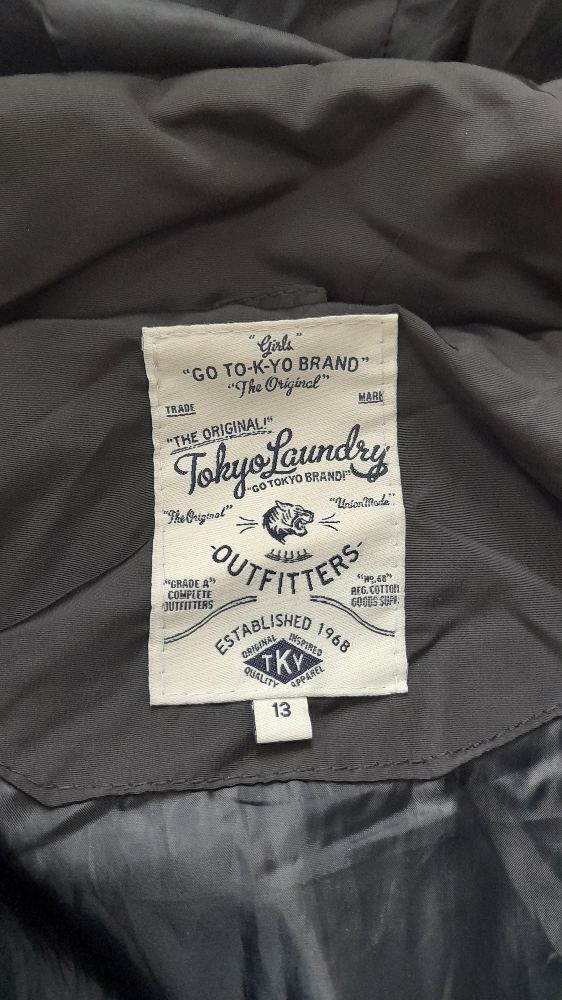 Tokyo Laundry Girls' Black Quilted Longline Puffer Jacket - photo 3