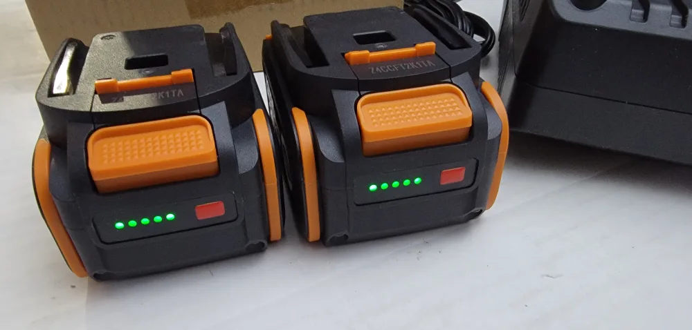 2X WORX 20V 5.0Ah Lithium Batteries & Dual Charger – WA3570 image indicator(6)