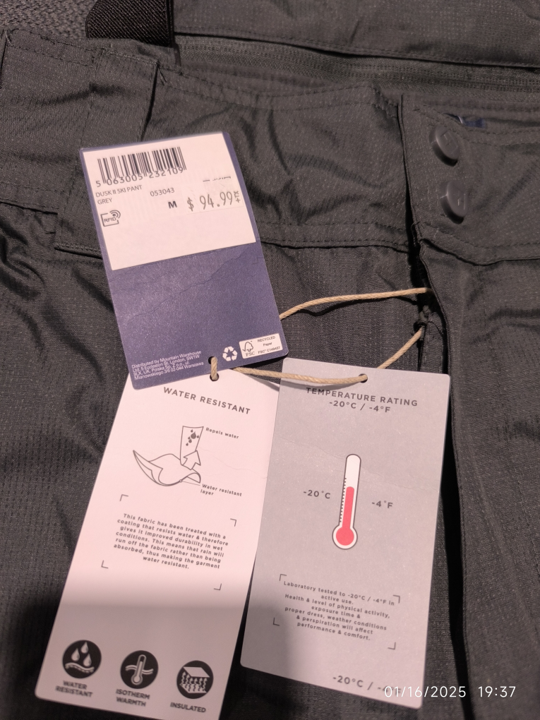 Women Mountain Warehouse Snow Ski Pants - Size M - Grey - photo 5