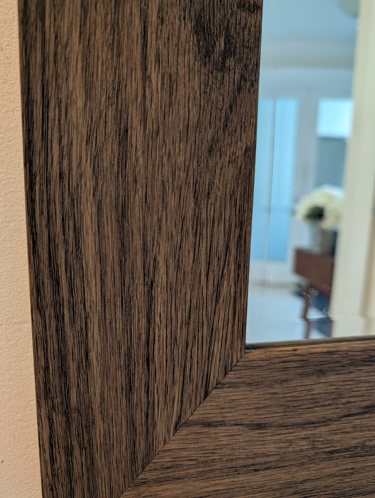 Dark Brown Framed Wall Mirror - photo 2