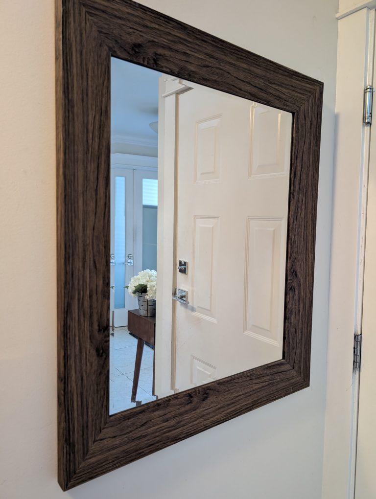 Dark Brown Framed Wall Mirror - photo 3