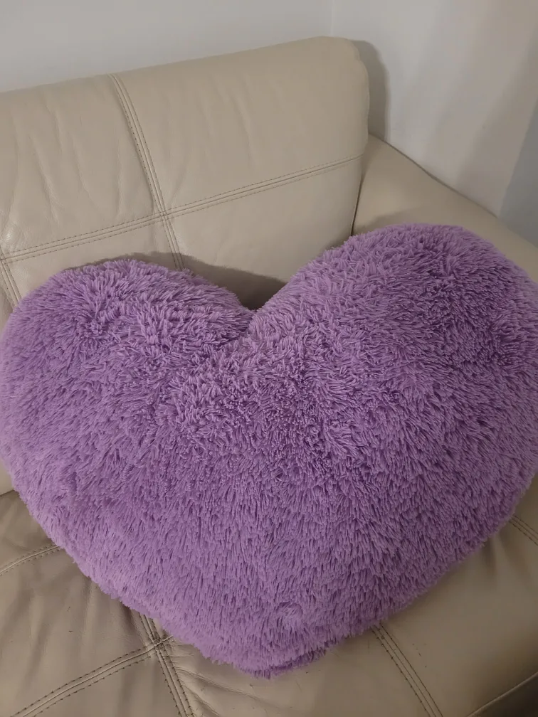 Purple Heart-Shaped Plush Pillow image indicator(2)