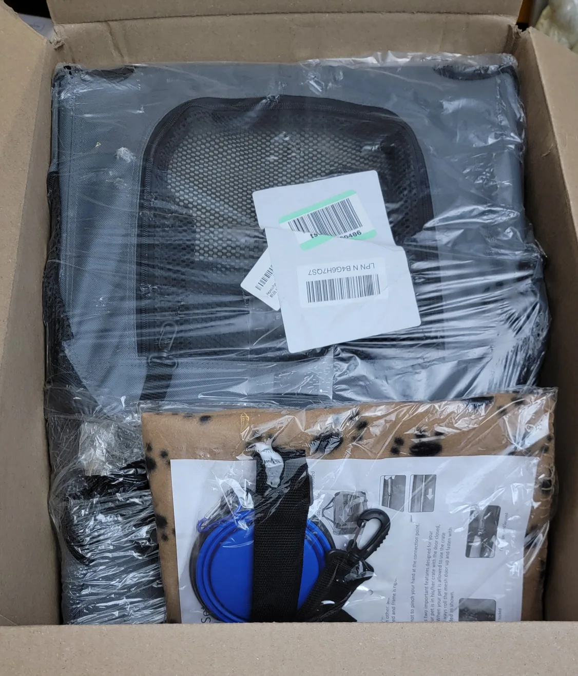 Portable Dog or Cat Collapsible Travel Crate 24x17x17 image indicator(9)