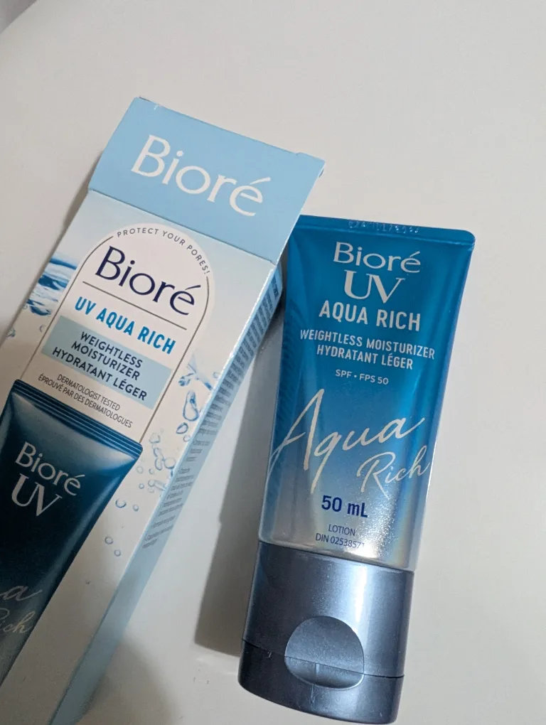 Aqua Rich Biore 50UV cream image indicator(2)