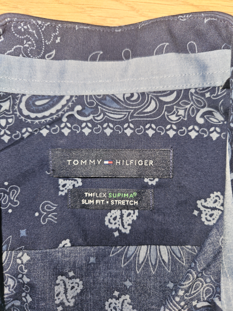 Tommy Hilfiger Men's Slim Fit Paisley Print Long Sleeve Shirt - photo 2
