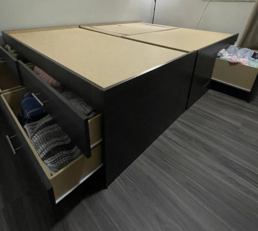 Queen storage bed with headboard - photo 4
