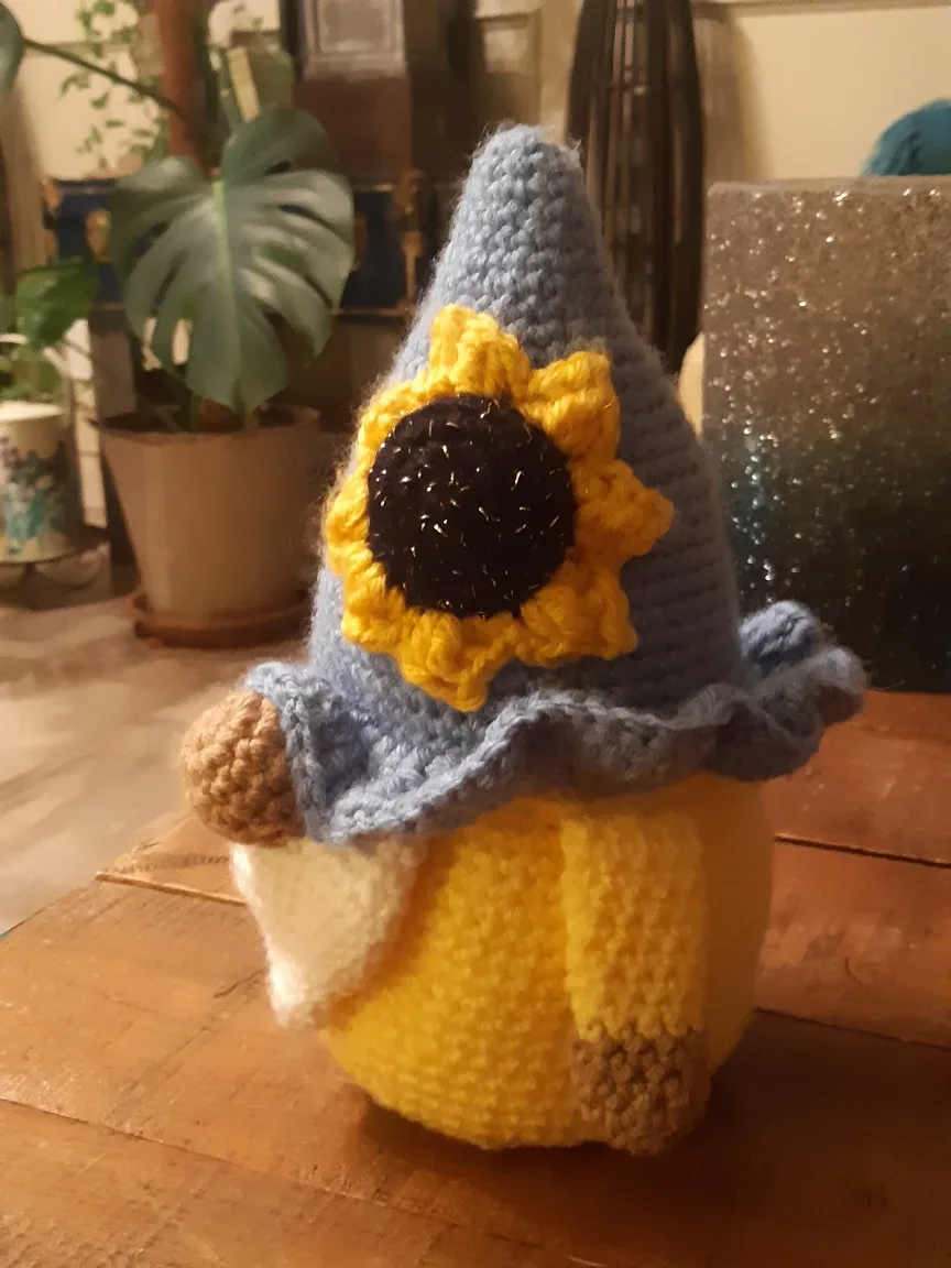 Sunflower Gnome handmade by doodle dog designs image indicator(4)