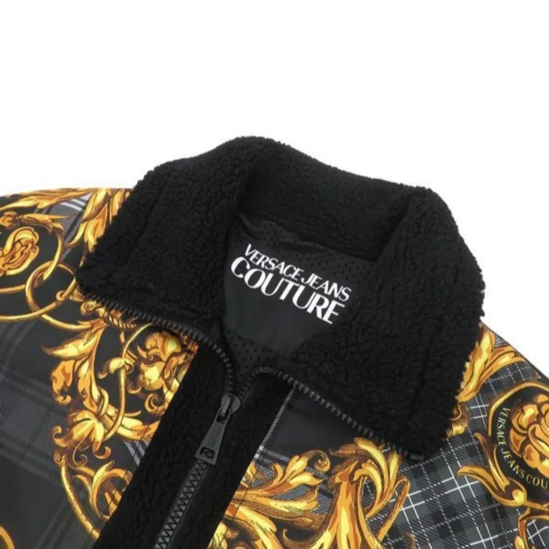 Versace Jeans Couture Men's Black and Gold Fleece Jacket image indicator(2)
