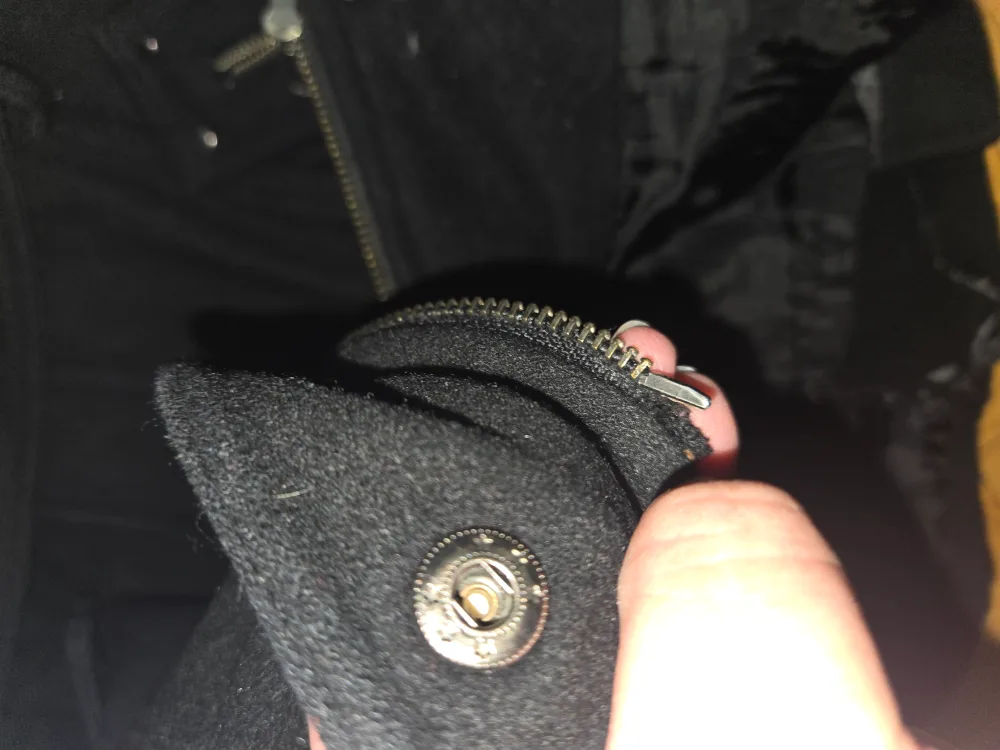 Women's Black Hooded Peacoat with Belt image indicator(2)