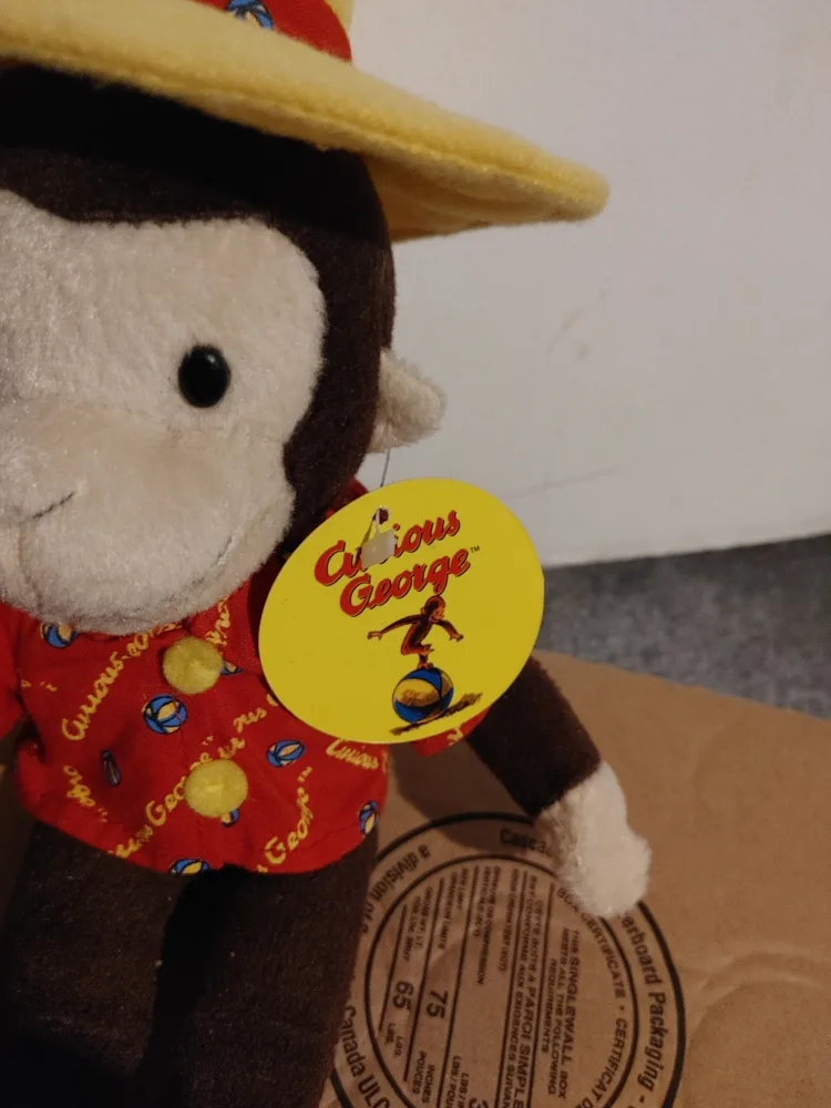 🥕BRAND NEW! CURIOUS GEORGE WEARING YELLOW HAT RARE! image indicator(2)