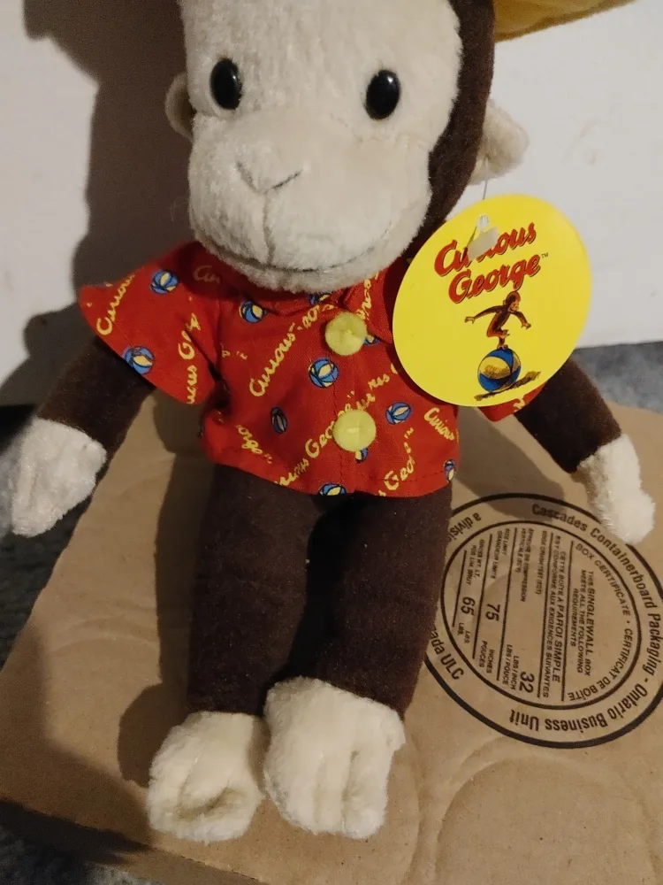 🥕BRAND NEW! CURIOUS GEORGE WEARING YELLOW HAT RARE! image indicator(3)