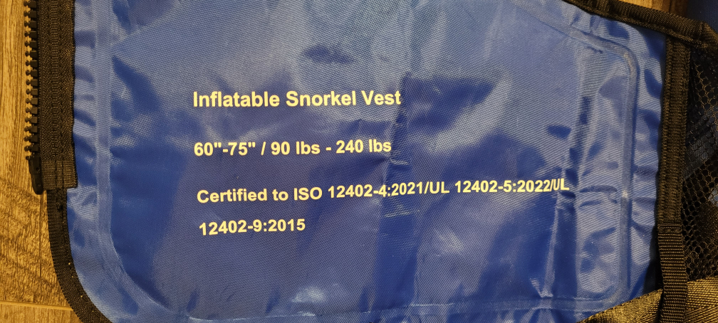 INFLATABLE LIFE VEST For SNORKELING/WATER SPORTS- Adult size - photo 5