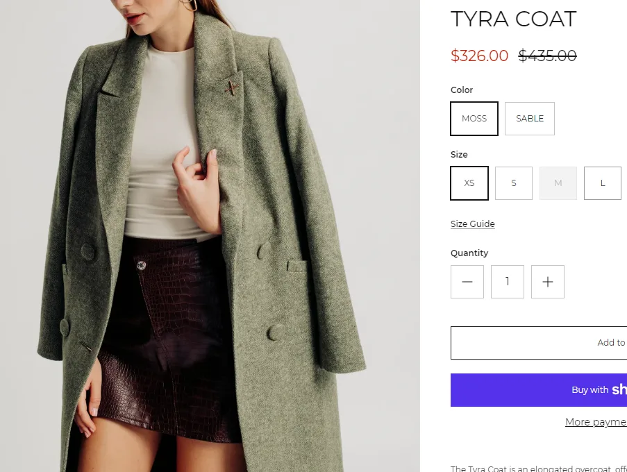 Long Green Dress Coat image indicator(3)