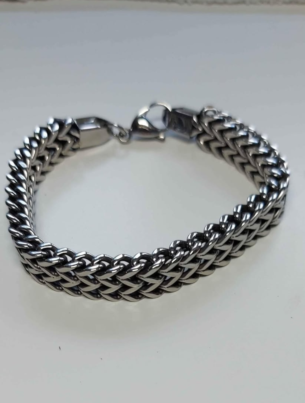 Men's Stainless Steel Figaro Bracelet