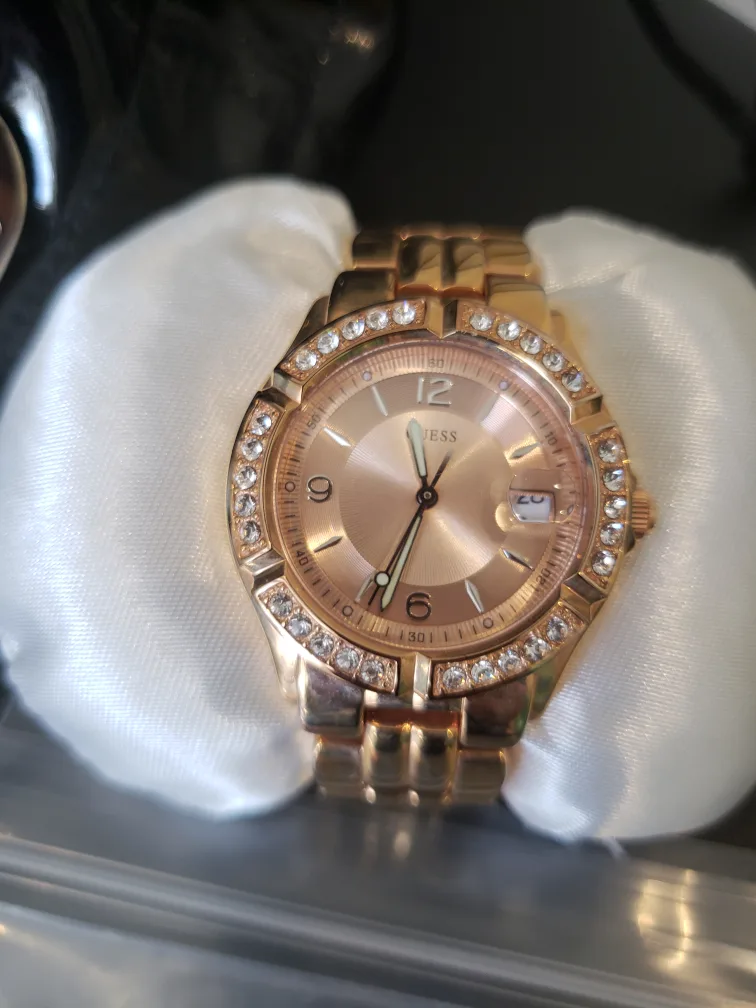 Guess Women's Rose Gold Watch with Crystals image indicator(3)