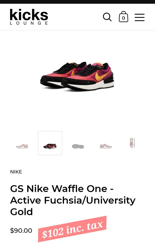 Women Nike Waffle One - University Gold (Size 7) *Almost New image indicator(5)