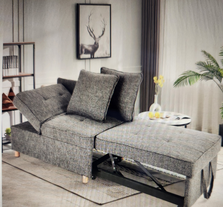 Heron 71" Dark Gray Convertible sleeper sofa - photo 2