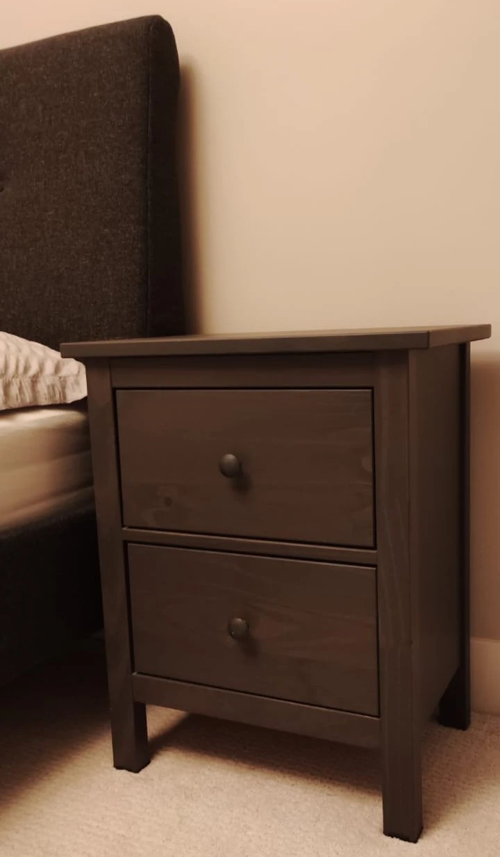 IKEA HEMNES Gray Stained 2-drawer Nightstand 21 1/4x26 - photo 4