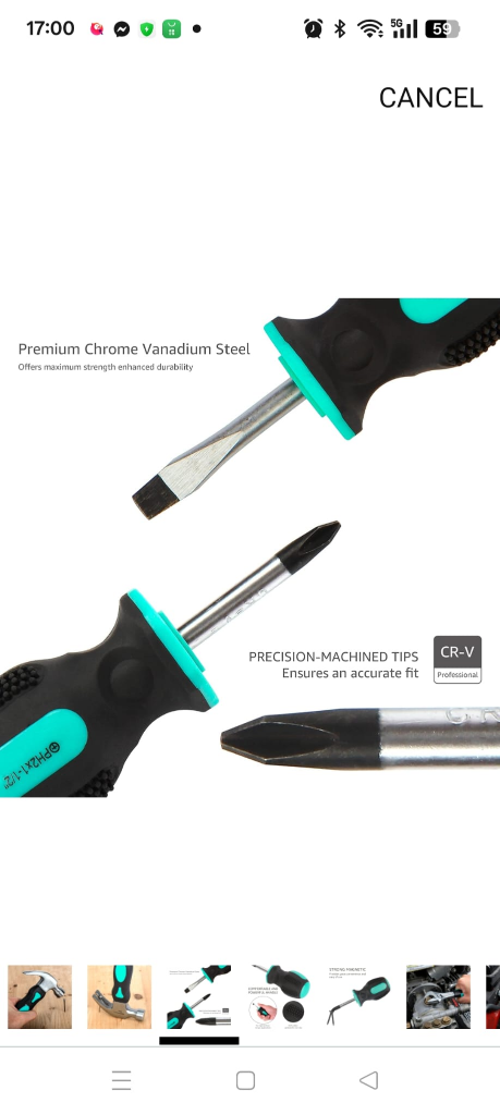 Amazon Basics 4-Piece Stubby Tool Set - photo 3