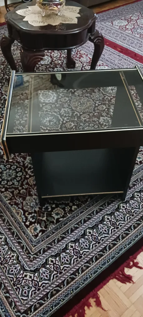 Black Glass Top Side Table $18 image indicator(4)