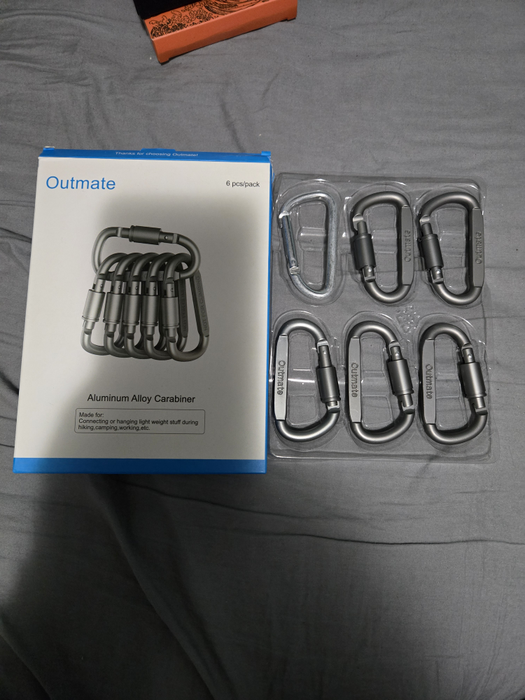 Outmate Aluminum Alloy Carabiner 6 pcs/pack