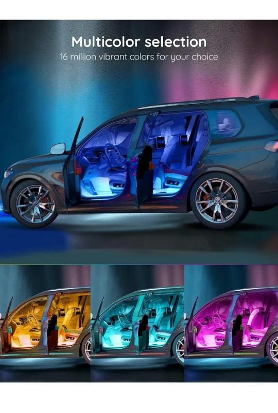 RGB LED Car Interior Lights with App Control image indicator(2)