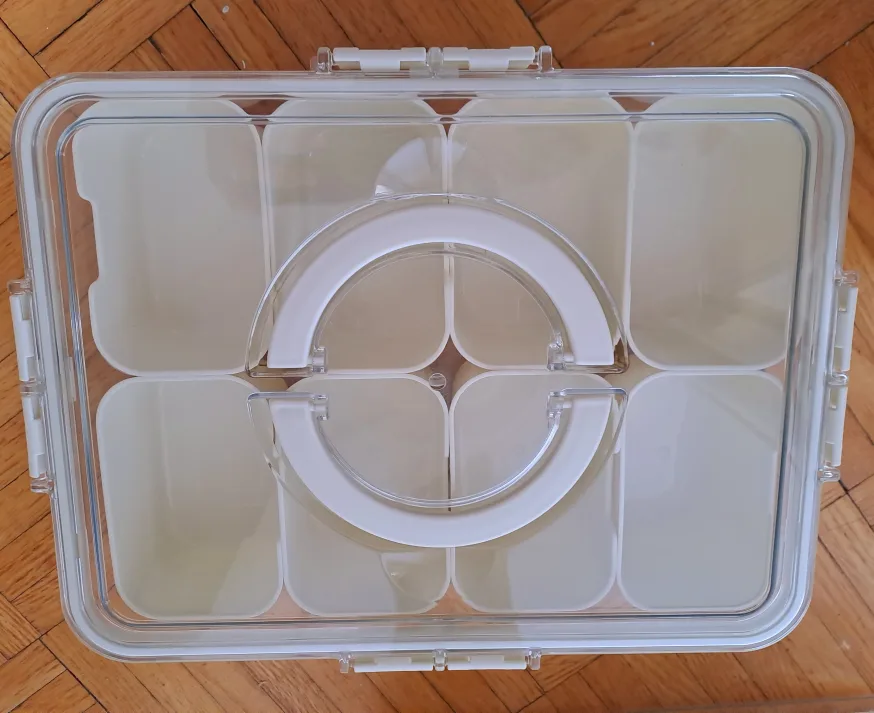 2 Packs snack box snackle plastic container with Lid and Handle image indicator(3)