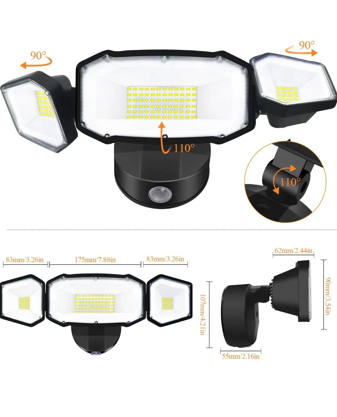 FLITI 50W LED Flood Light, 5000LM, IP65 Waterproof, 5000K image indicator(7)