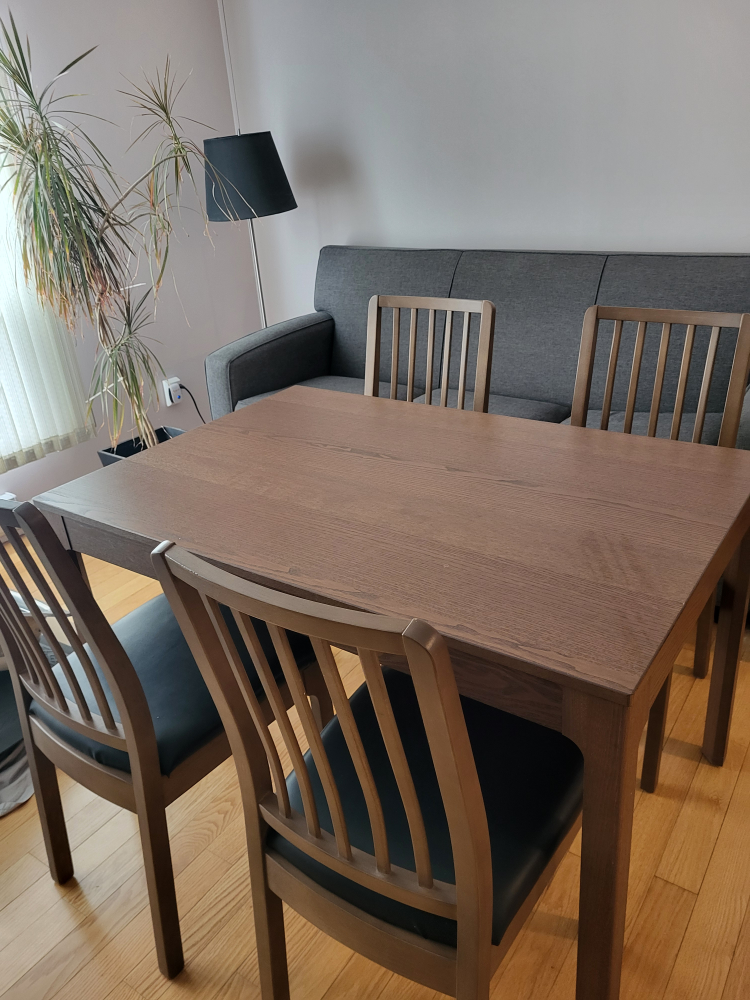 IKEA EKEDALEN Extendable Dining Table with 4 Chairs