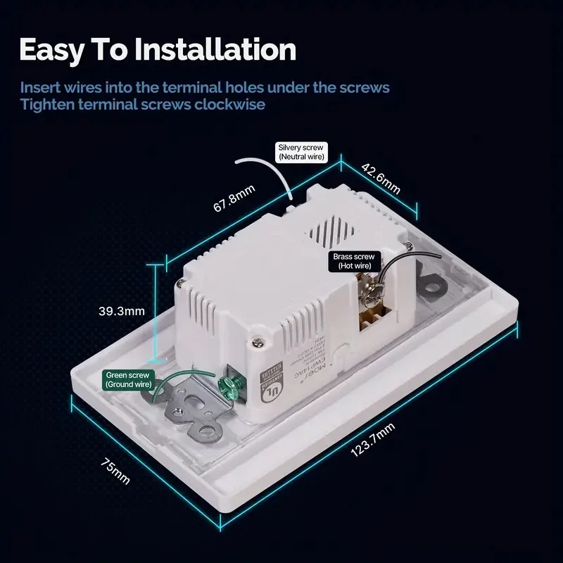 MOES Wall Outlet High Speed 30W USB-A USB-C Power Receptacle 🧡 image indicator(3)